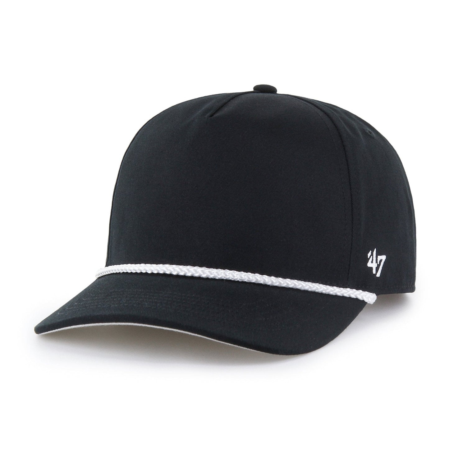 '47 Blank Rope Hitch Snapback Adjustable Hat  -  Black