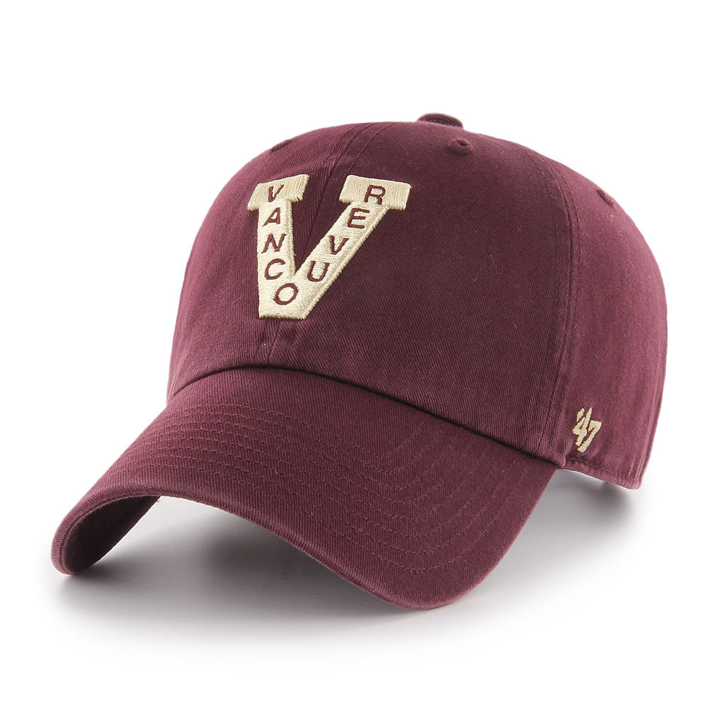 Vancouver Millionaires '47 NHL Burgundy 1915 Clean Up Adjustable Cap