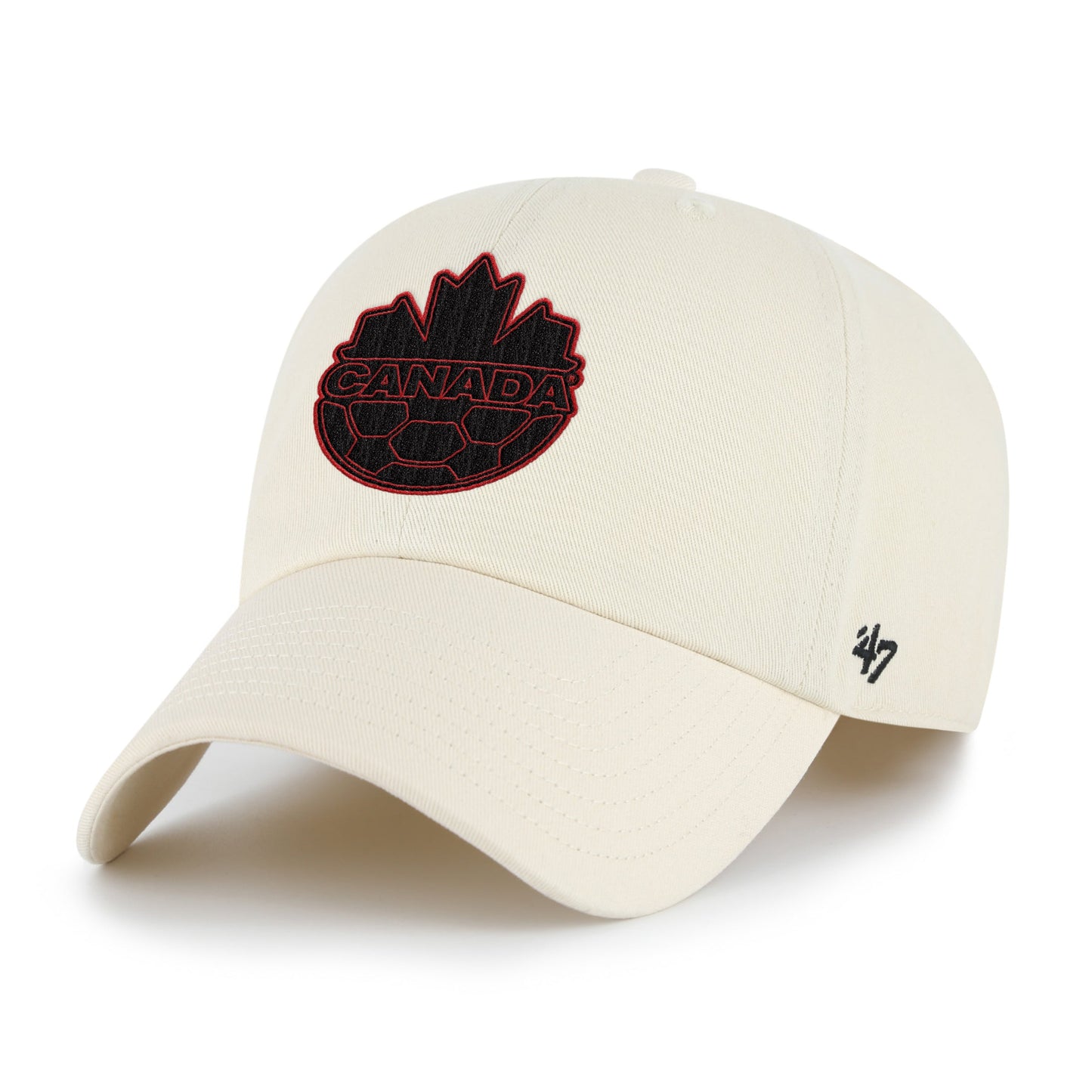 '47 Team Canada Soccer Tonal Logo Adjustable Clean Up Hat - Natural