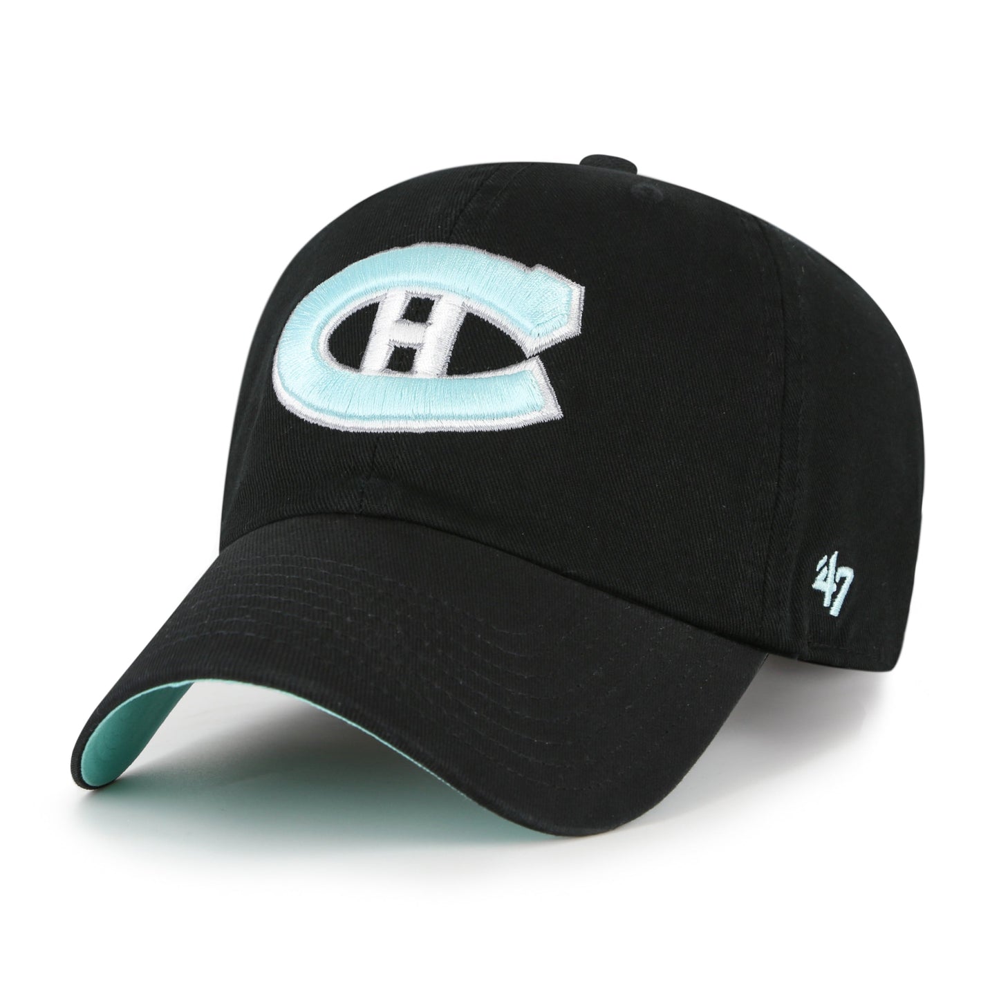 '47 NHL Montreal Canadiens Black Mint Double Under Clean Up Adjustable Hat - Black