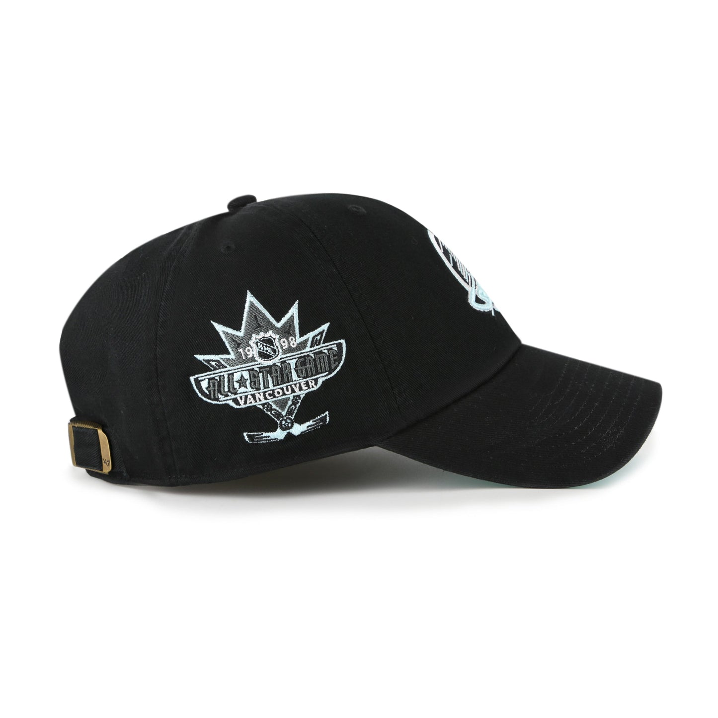 '47 NHL Vancouver Canucks Black Mint Double Under Clean Up Adjustable Hat - Black