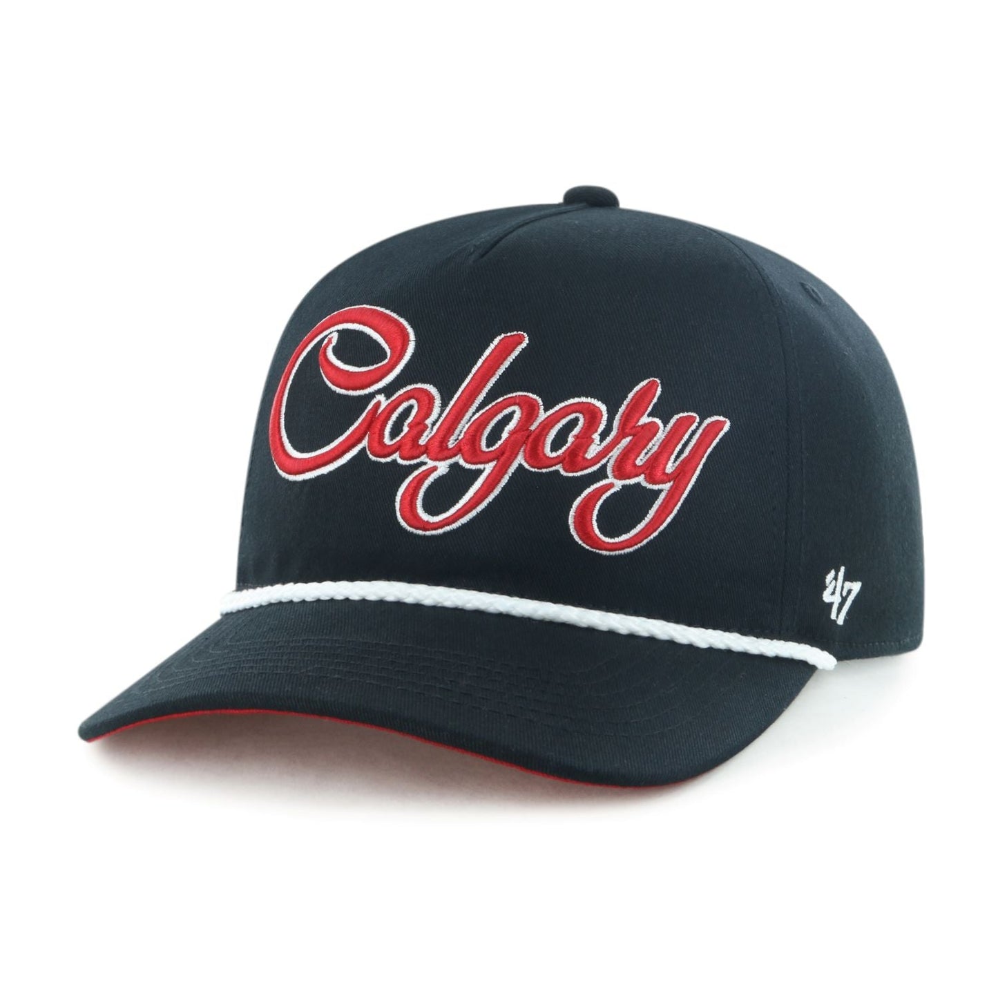 47 NHL Calgary Flames Overhand Hitch Adjustable Hat - Black