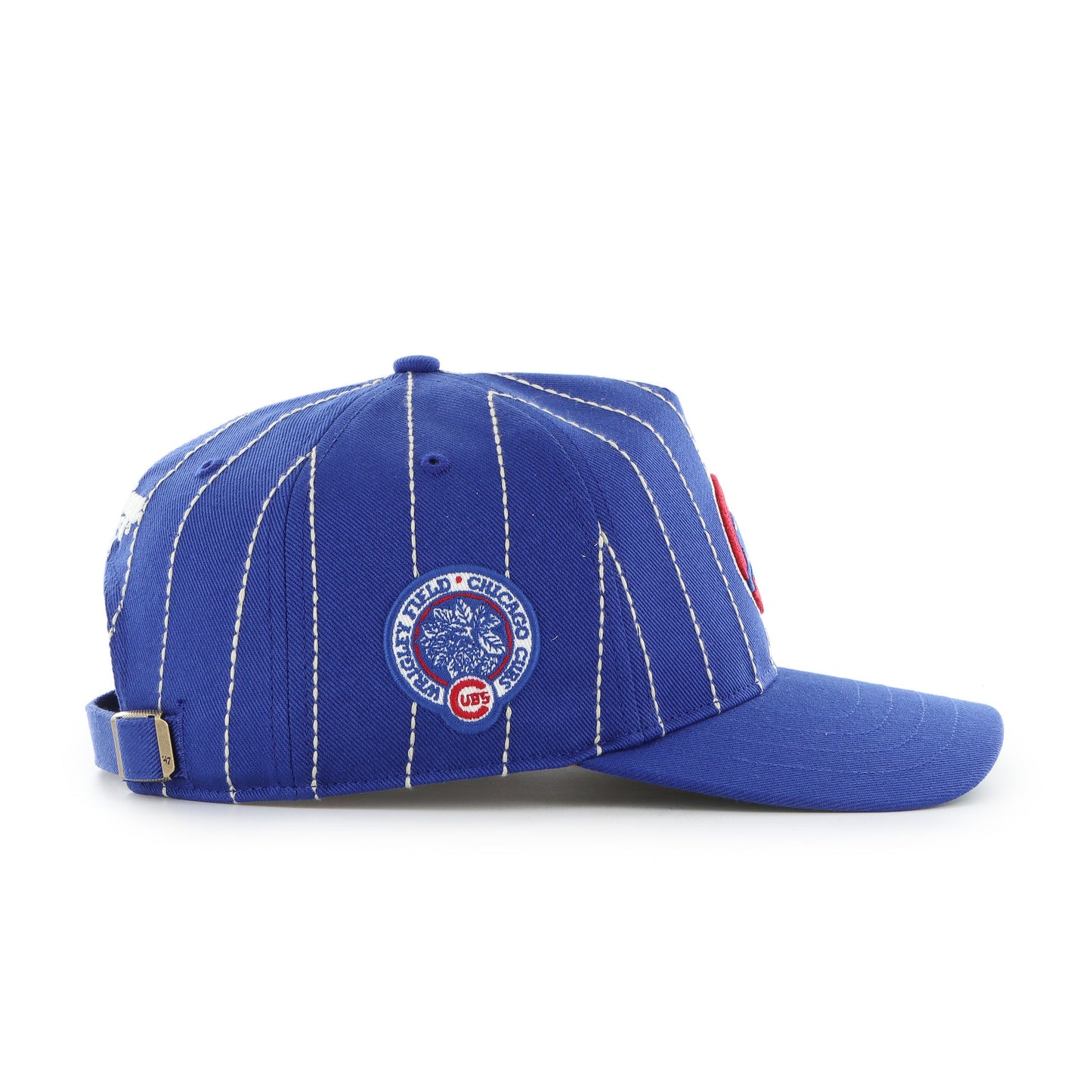 '47 MLB Chicago Cubs Rawlings Pinstripe Hitch Adjustable Hat - Blue