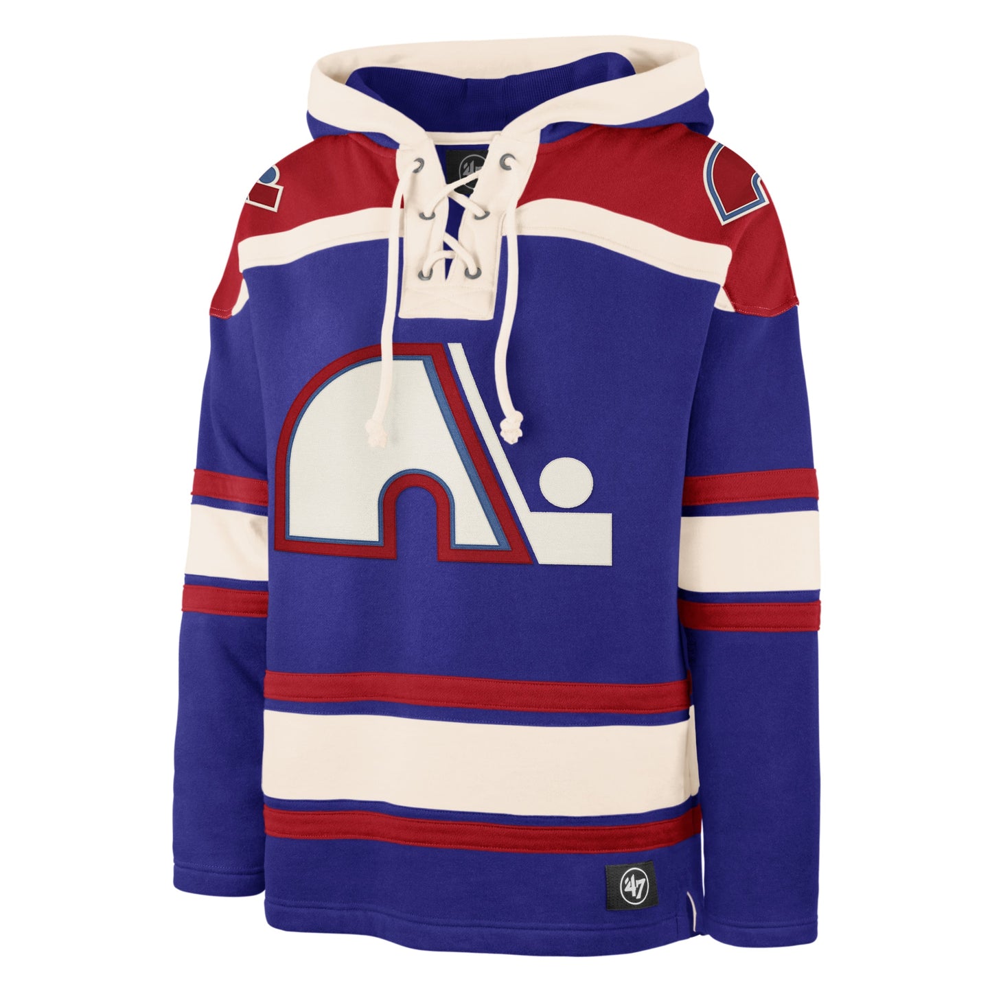 '47 NHL Quebec Nordiques Lacer Fleece Hoodie - Blue