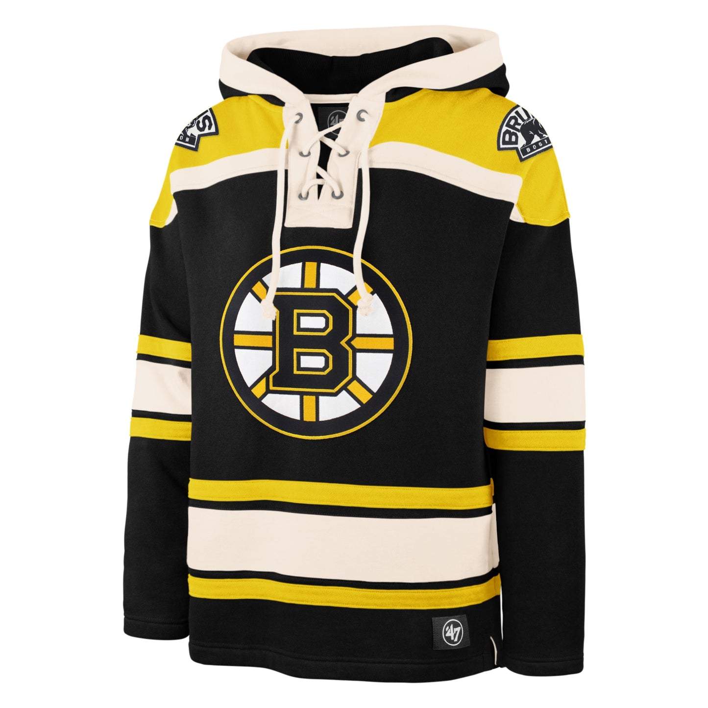 47' Men's Boston Bruins Lacer Hoodie - Black / Yellow