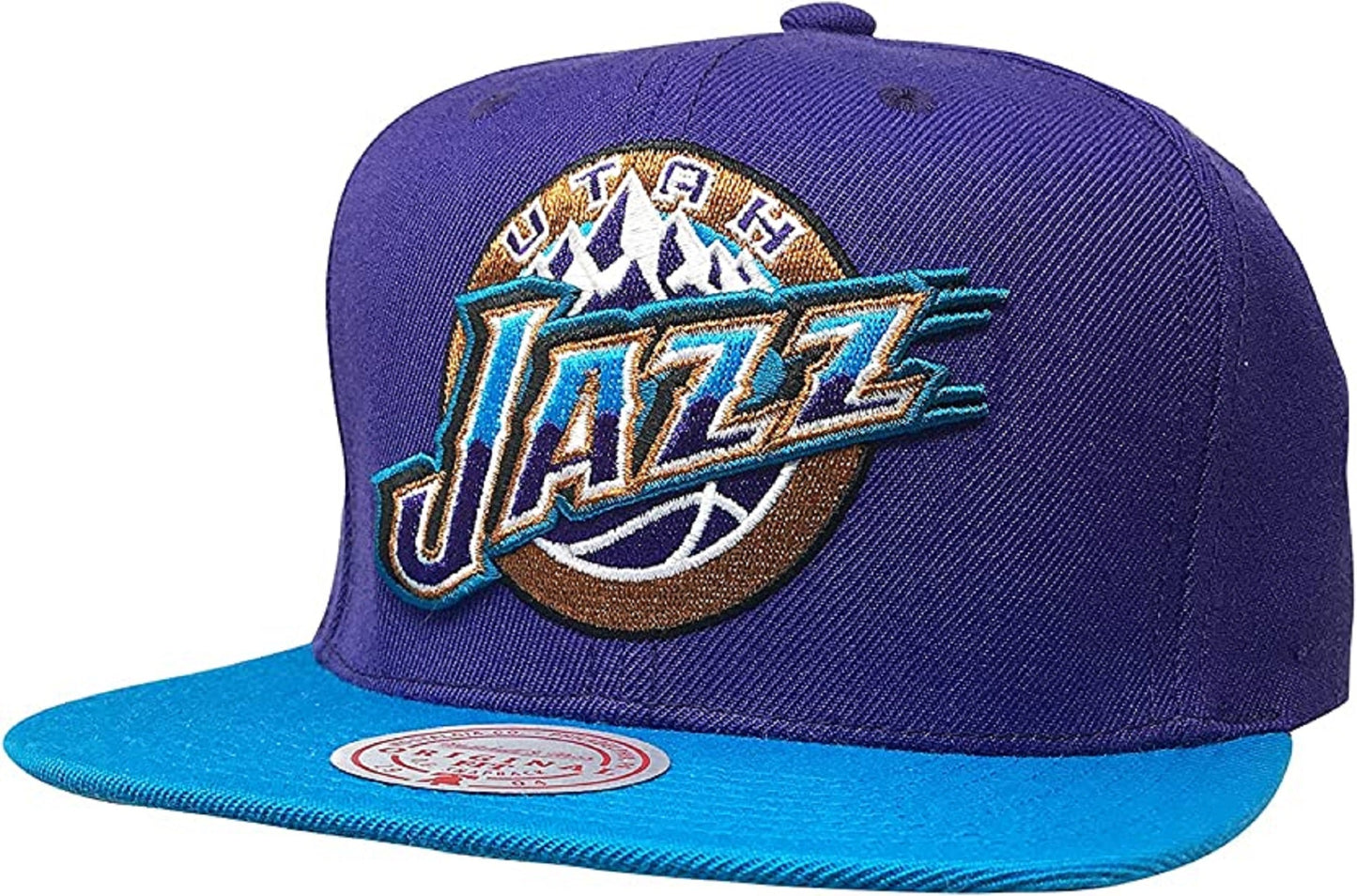 Mitchell & Ness Purple/Turquoise Utah Jazz Hardwood Classics Snapback Hat