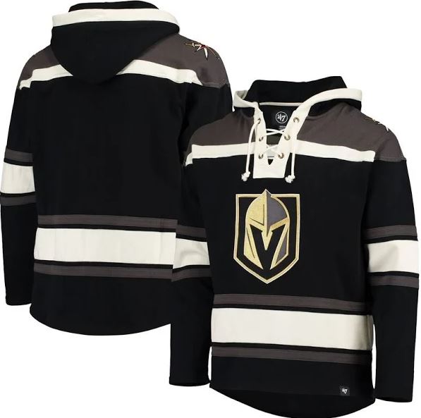 Men's Vegas Golden Knights Lacer Hoodie - Charcoal and Cream