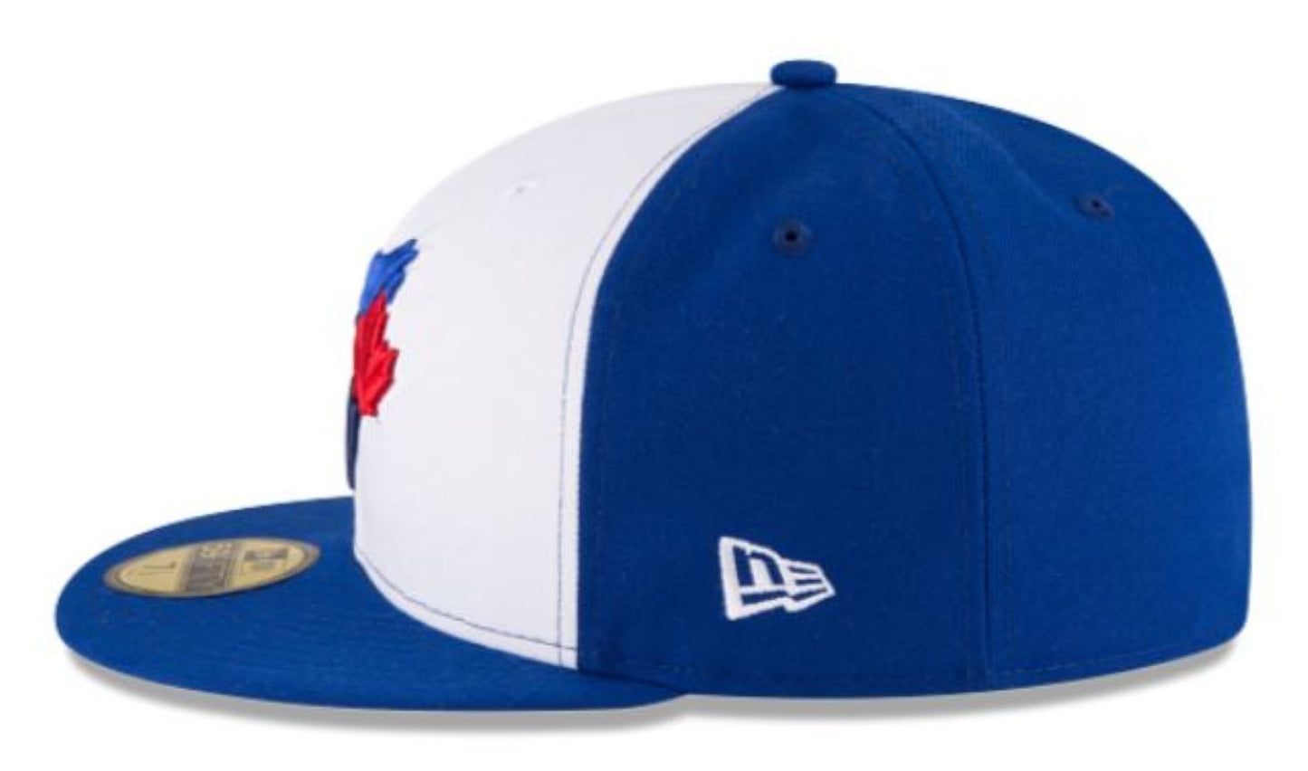 New Era 59FIFTY MLB Toronto Blue Jays 50th Anniversary Side Patch Authentic Collection Fitted Hat - Royal Blue/White