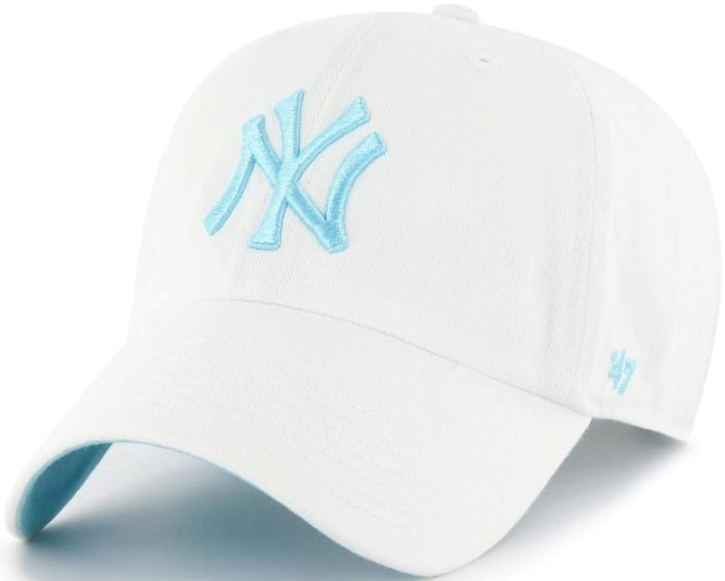 47 New York Yankees White Noise Clean Up Adjustable Cap - White/Caribbean