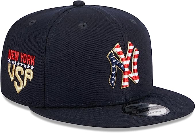 New Era York Yankees 9Fifty Fourth of July Flat Snapback Adjustable Hat - Navy