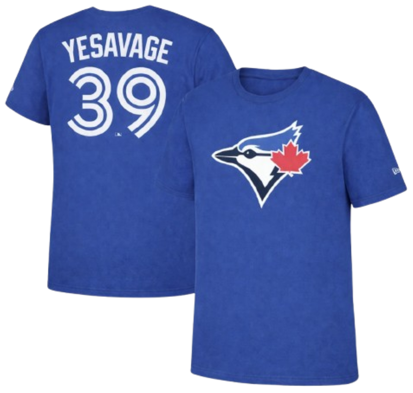 Blue t-shirt with sports team logo and 'YESAVAGE 39' text on a white background