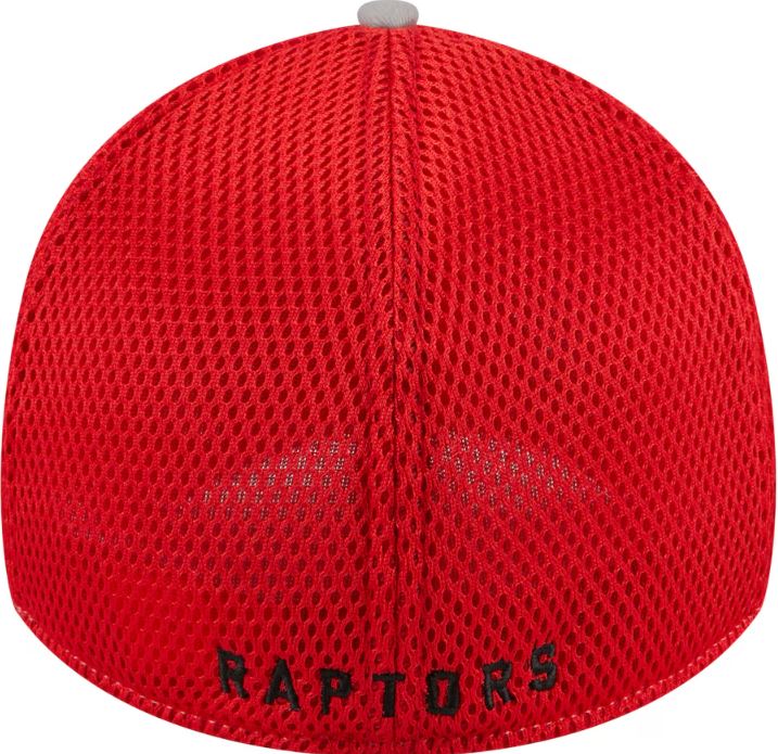 New Era NBA Toronto Raptors 39THIRTY Pipe Flex Hat - Grey/Red
