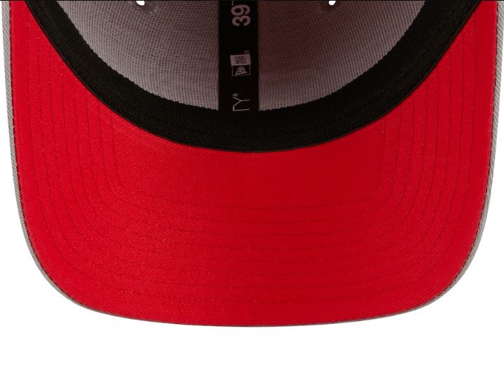 New Era NBA Toronto Raptors 39THIRTY Pipe Flex Hat - Grey/Red